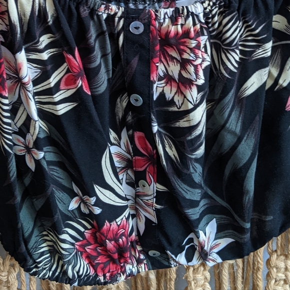 Tropical Crop Pinup Peasant Top (L/XL) - Picture 5 of 6